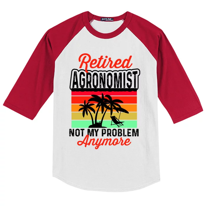 Retired AGRONOMIST Funny Kids Colorblock Raglan Jersey