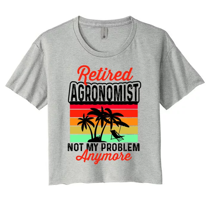 Retired AGRONOMIST Funny Women's Crop Top Tee