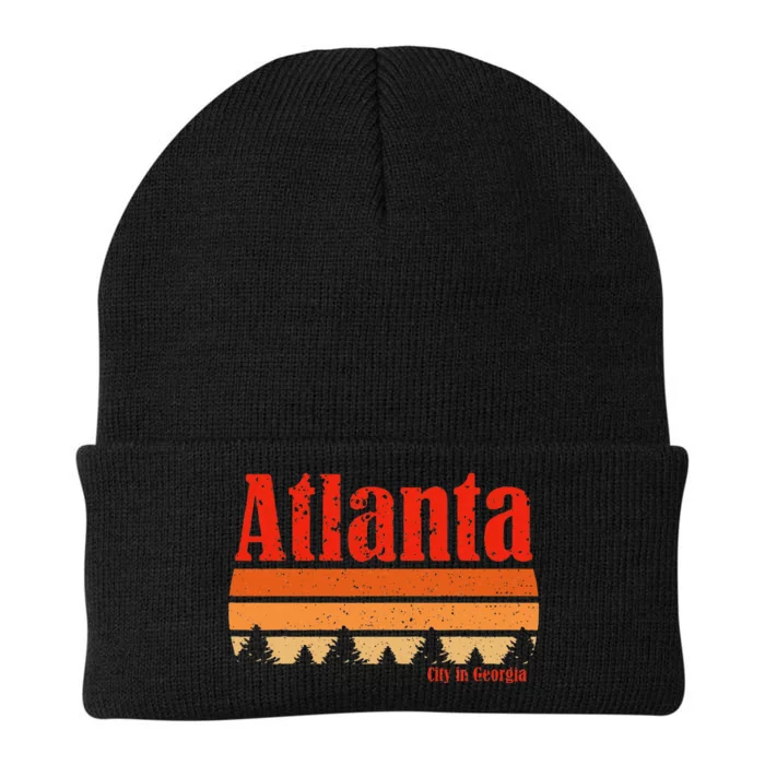 Retro Atlanta Georgia Vintage Weathered Knit Cap Winter Beanie