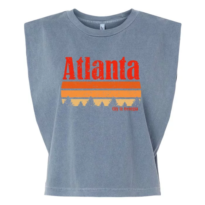 Retro Atlanta Georgia Vintage Weathered Garment-Dyed Women's Muscle Tee