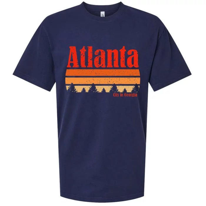 Retro Atlanta Georgia Vintage Weathered Sueded Cloud Jersey T-Shirt