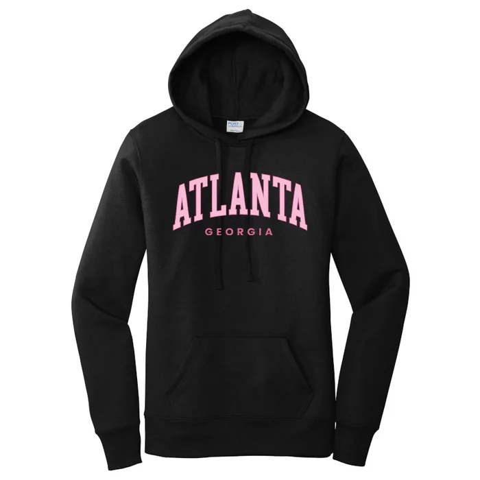 Retro Atlanta Georgia Vintage Preppy Throwback Women's Pullover Hoodie