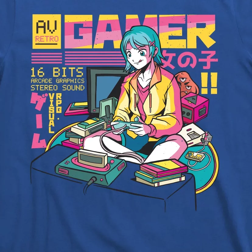 Retro Anime Gamer Girl Classic T-Shirt