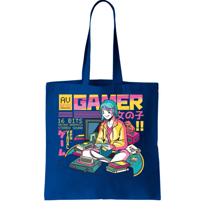 Retro Anime Gamer Girl Classic Tote Bag