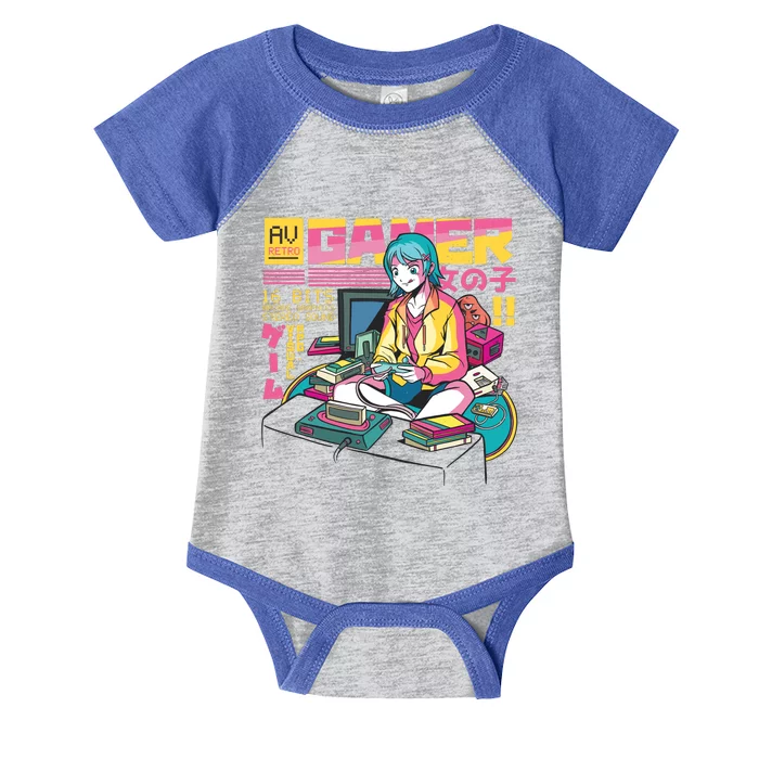 Retro Anime Gamer Girl Classic Infant Baby Jersey Bodysuit