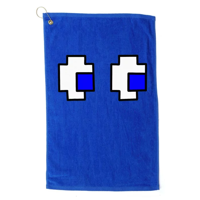 Retro Arcade Game Ghost Eyes Halloween Group Costume Platinum Collection Golf Towel