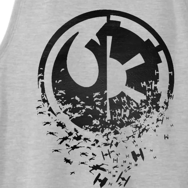 Rebel Alliance & Galactic Empire Split Ladies Tri-Blend Wicking Tank