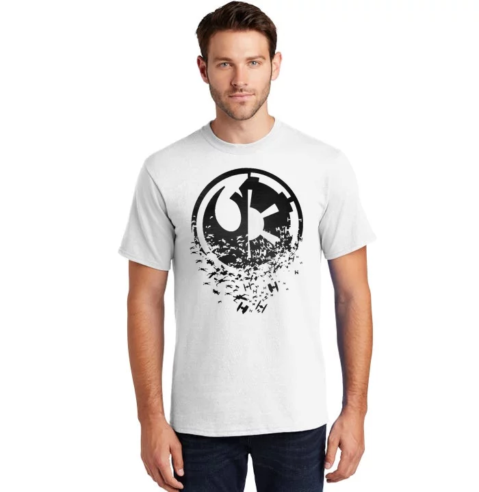 Rebel Alliance & Galactic Empire Split Tall T-Shirt