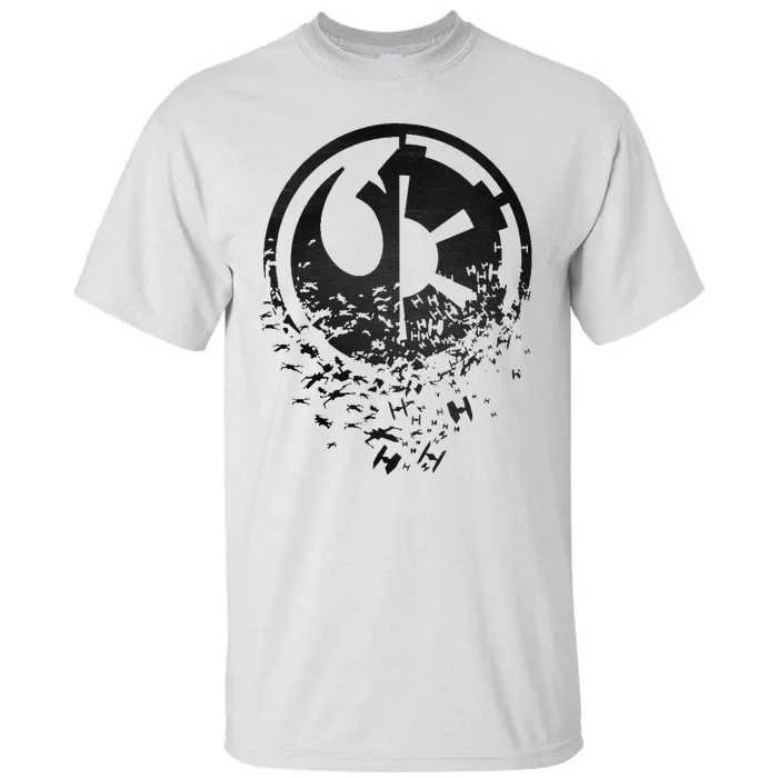 Rebel Alliance & Galactic Empire Split Tall T-Shirt