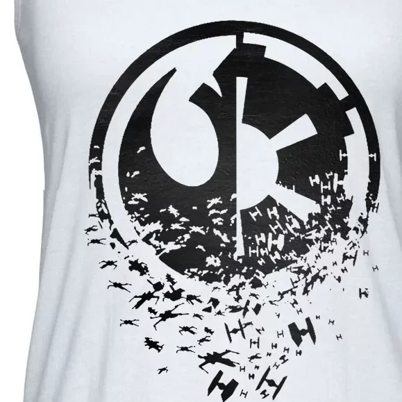 Rebel Alliance & Galactic Empire Split Ladies Essential Flowy Tank