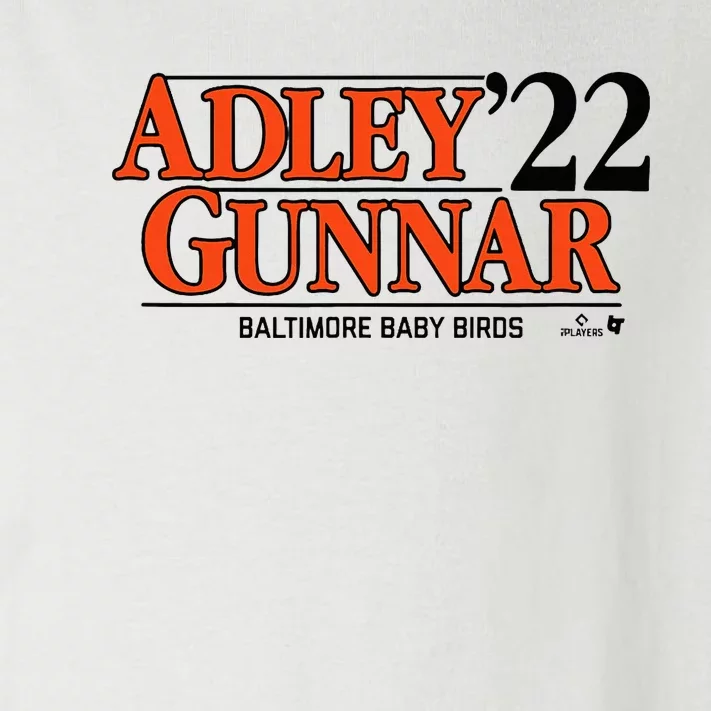 Rutschman&Henderson Adley Gunnar 22 Baltimore Baseball Toddler Long Sleeve Shirt