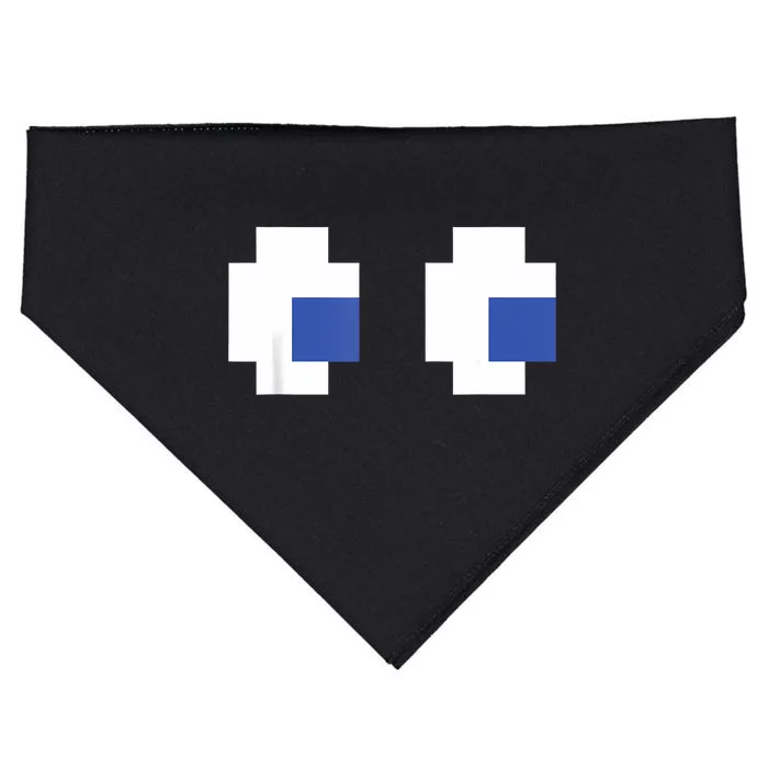 Retro Arcade Game Ghost Eyes Halloween Group Costume USA-Made Doggie Bandana