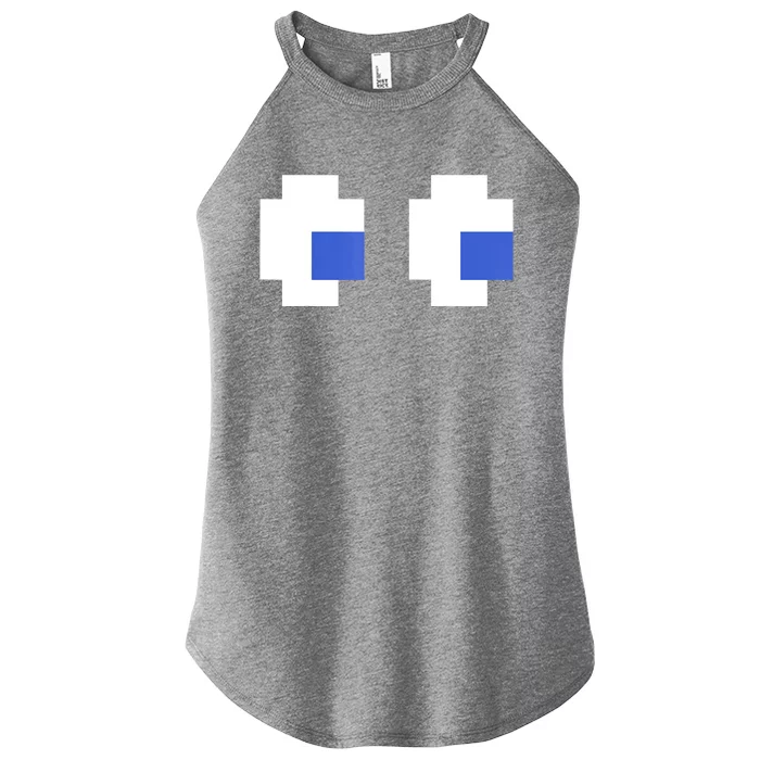 Retro Arcade Game Ghost Eyes 80s Halloween Group Costume Women’s Perfect Tri Rocker Tank