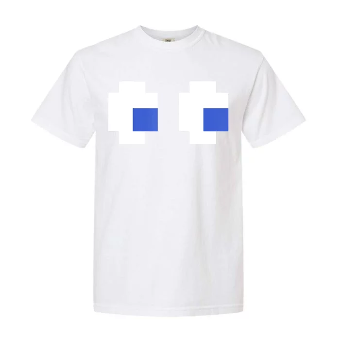 Retro Arcade Game Ghost Eyes 80s Halloween Group Costume Garment-Dyed Heavyweight T-Shirt