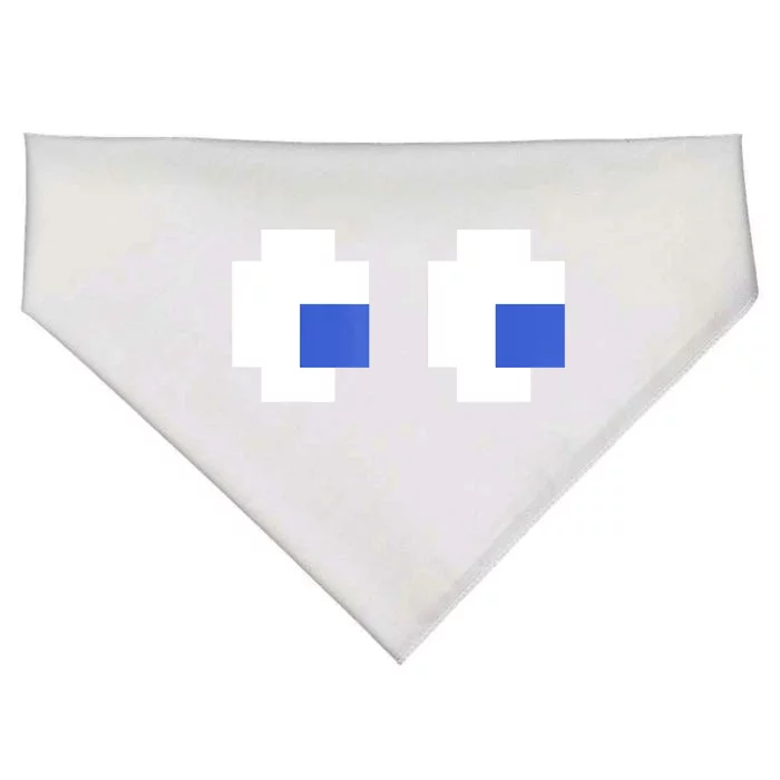 Retro Arcade Game Ghost Eyes 80s Halloween Group Costume USA-Made Doggie Bandana