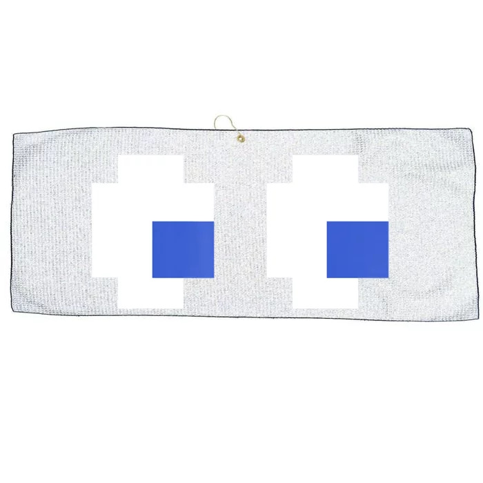 Retro Arcade Game Ghost Eyes 80s Halloween Group Costume Large Microfiber Waffle Golf Towel