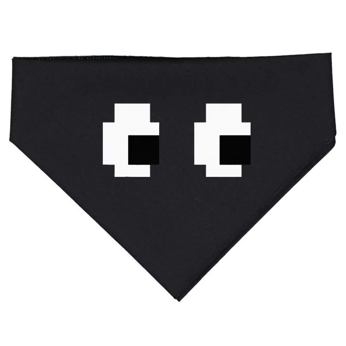 Retro Arcade Game Ghost Eyes Halloween Group Costume USA-Made Doggie Bandana