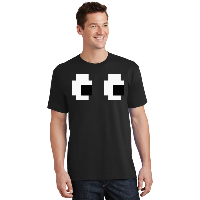 Retro Arcade Game Ghost Eyes Halloween Group Costume T-Shirt