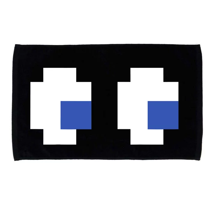 Retro Arcade Game Ghost Eyes 80s Halloween Group Costume Microfiber Hand Towel