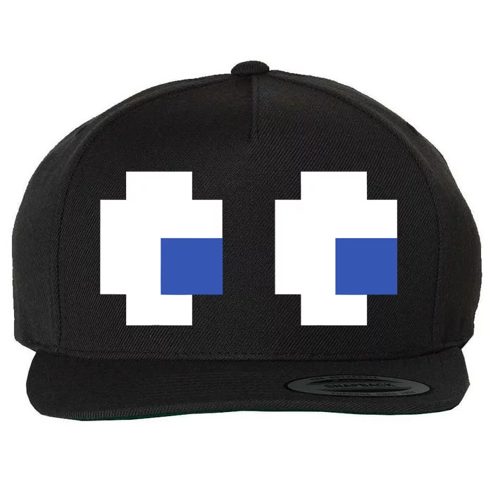 Retro Arcade Game Ghost Eyes 80s Halloween Group Costume Wool Snapback Cap