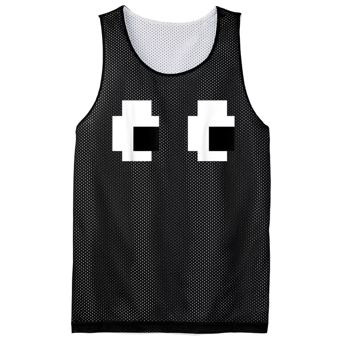 Retro Arcade Game Ghost 80s 8 bit Halloween Group Costume Mesh Reversible Basketball Jersey Tank