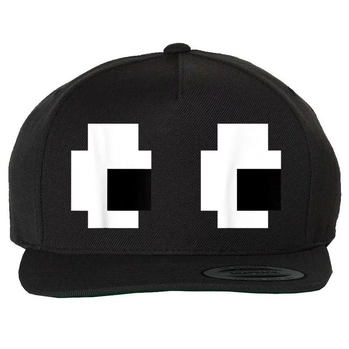 Retro Arcade Game Ghost 80s 8 bit Halloween Group Costume Wool Snapback Cap