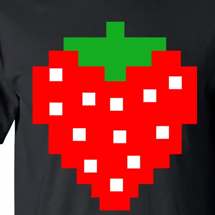 Retro Arcade Game Pixel Strawberry 80s Halloween Costume Tall T-Shirt