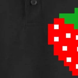 Retro Arcade Game Pixel Strawberry 80s Halloween Costume Dry Zone Grid Performance Polo