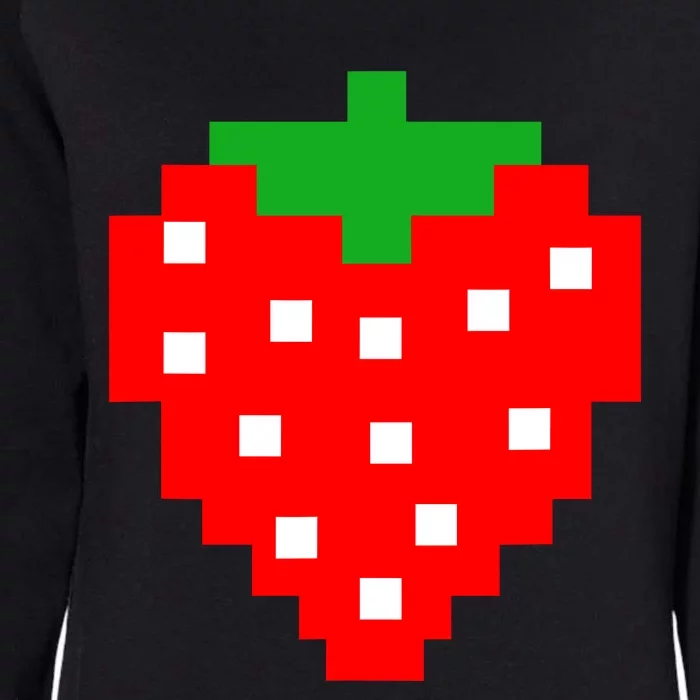 Retro Arcade Game Pixel Strawberry 80s Halloween Costume Womens California Wash Sweatshirt