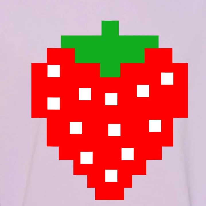 Retro Arcade Game Pixel Strawberry 80s Halloween Costume Garment-Dyed Sweatshirt