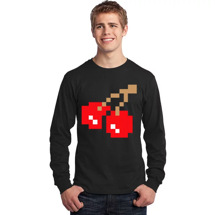 Retro Arcade Game Cherries Tall Long Sleeve T-Shirt