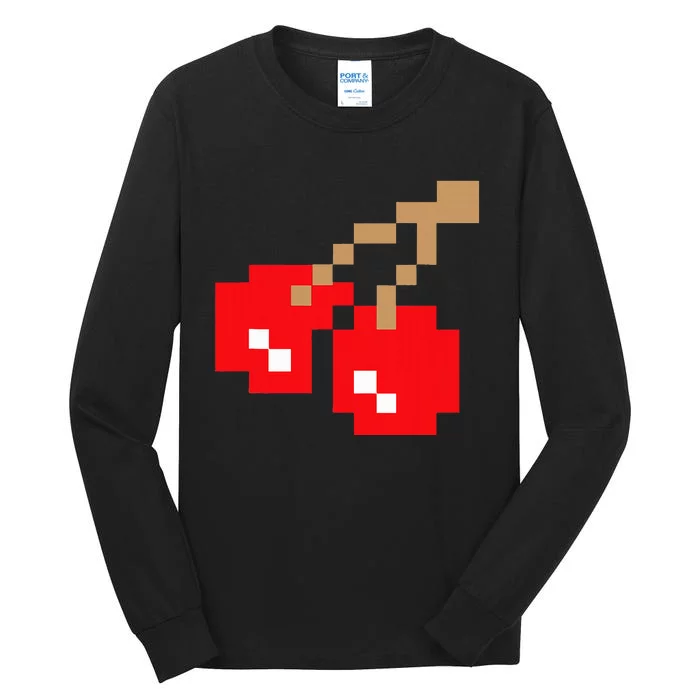 Retro Arcade Game Cherries Tall Long Sleeve T-Shirt