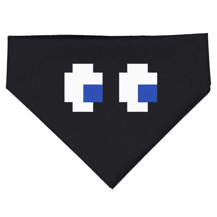 Retro Arcade Game Ghost Eyes 80s Halloween Group Costume USA-Made Doggie Bandana