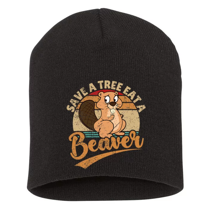 Raunchy Adult Humor Funny Beaver Tree Lover Gag Saying Short Acrylic Beanie