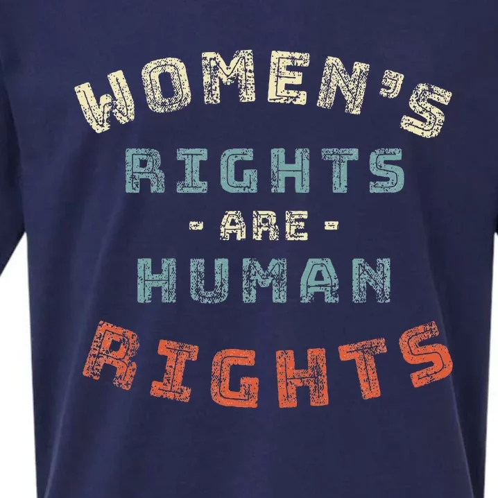 Rights Are Human Rights Feminist Sueded Cloud Jersey T-Shirt