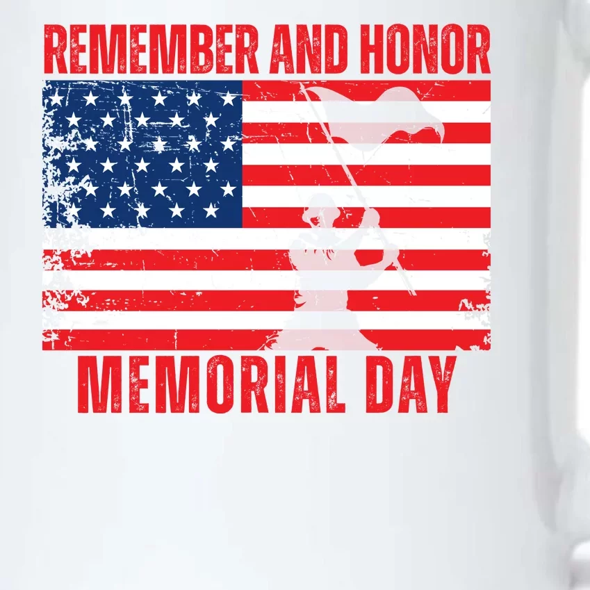 Remember And Honor Memorial Day Usa Flag Black Color Changing Mug