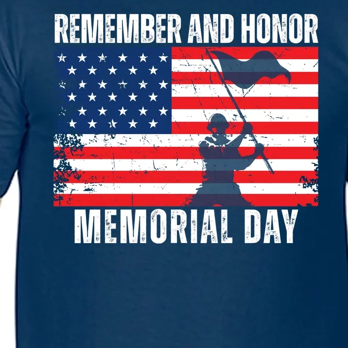 Remember And Honor Memorial Day Usa Flag Comfort Colors T-Shirt