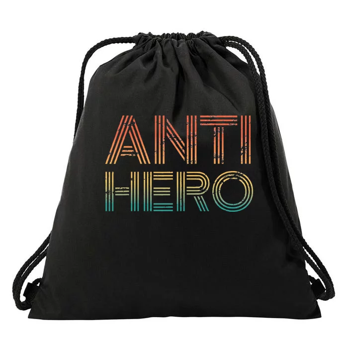 Retro Anti Hero Vintage Tv Movie Lover Drawstring Bag