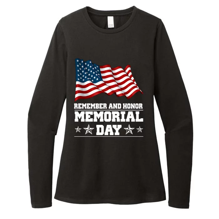 Remember And Honor Memorial Day Patriot Womens CVC Long Sleeve Shirt