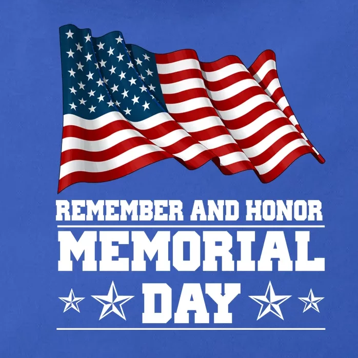 Remember And Honor Memorial Day Patriot Zip Tote Bag