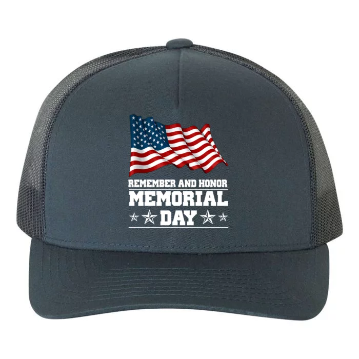 Remember And Honor Memorial Day Patriot Yupoong Adult 5-Panel Trucker Hat