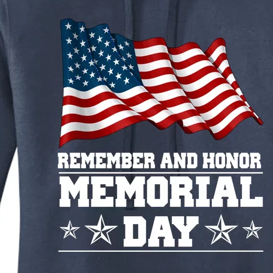 Remember And Honor Memorial Day Patriot Women's Pullover Hoodie