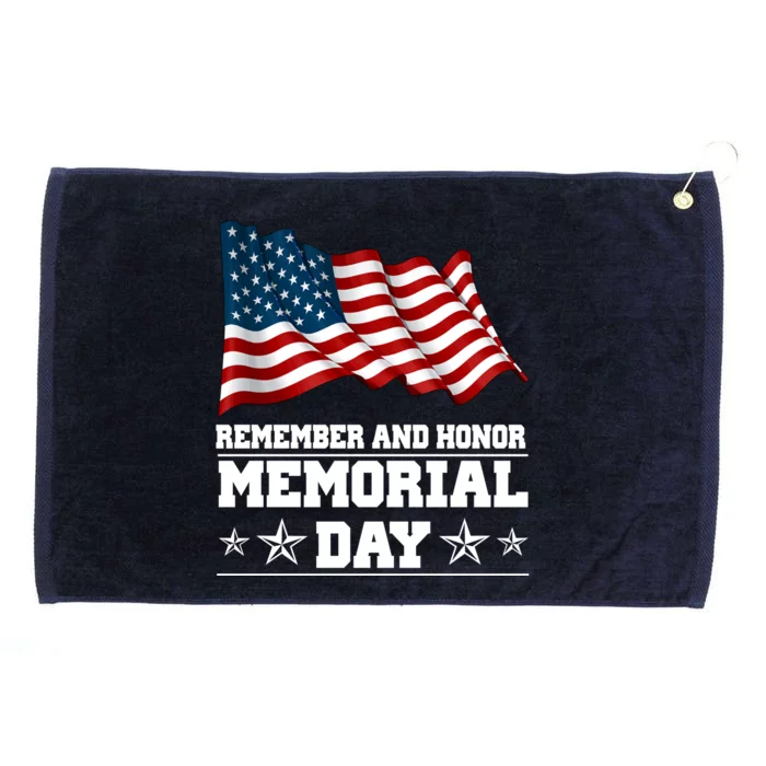 Remember And Honor Memorial Day Patriot Grommeted Golf Towel