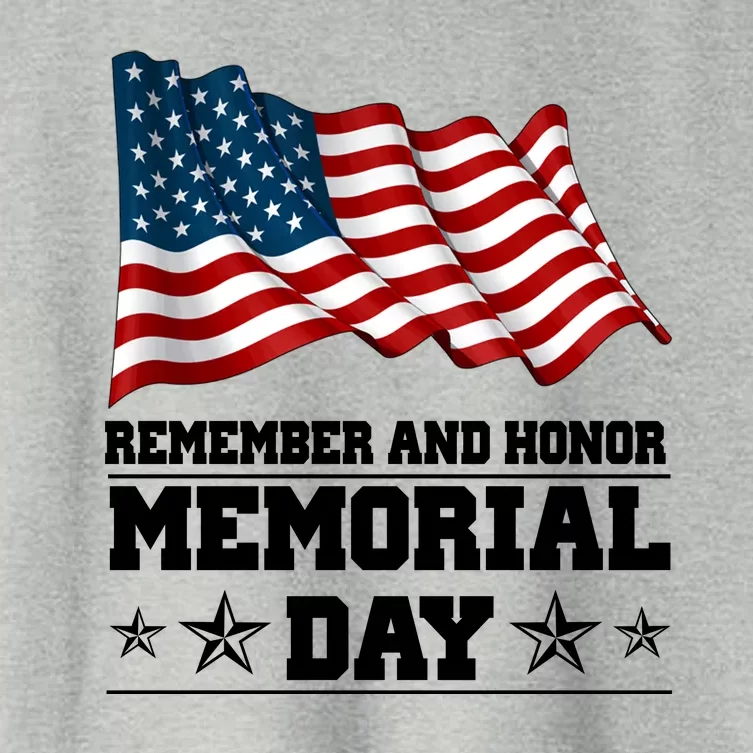 Remember And Honor Memorial Day Patriot Women's Crop Top Tee