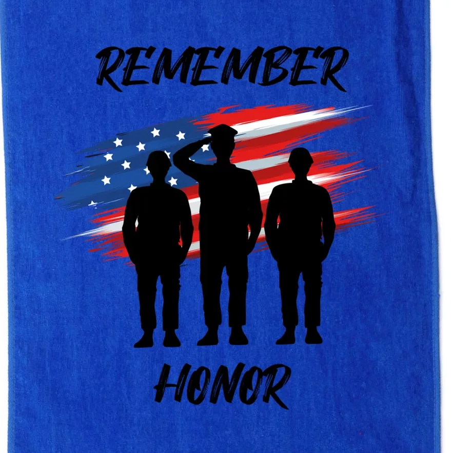 Remember And Honor Design For Patriots Cool Gift Platinum Collection Golf Towel