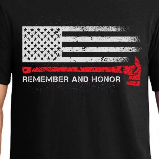 Remember And Honor Our Firefighters Patriotic Tribute Cute Gift Pajama Set