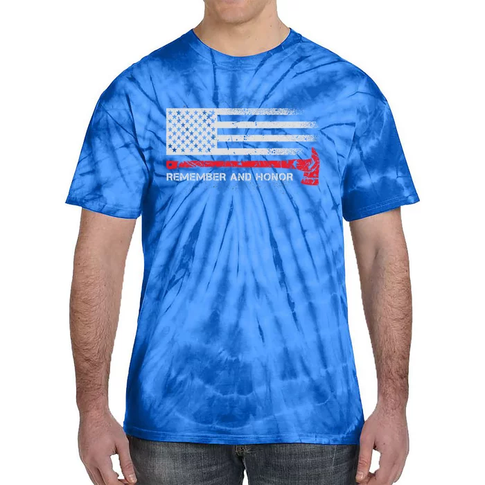 Remember And Honor Our Firefighters Patriotic Tribute Cute Gift Tie-Dye T-Shirt