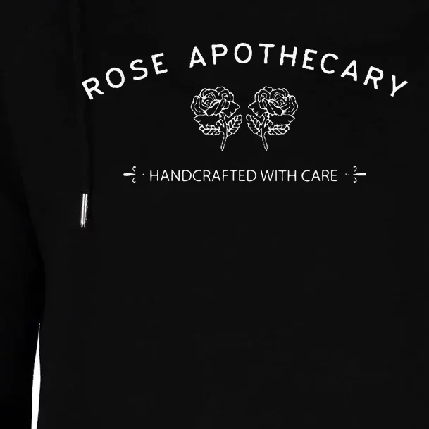 Rose Apothecary Handcrafted With Care Womens Funnel Neck Pullover Hood