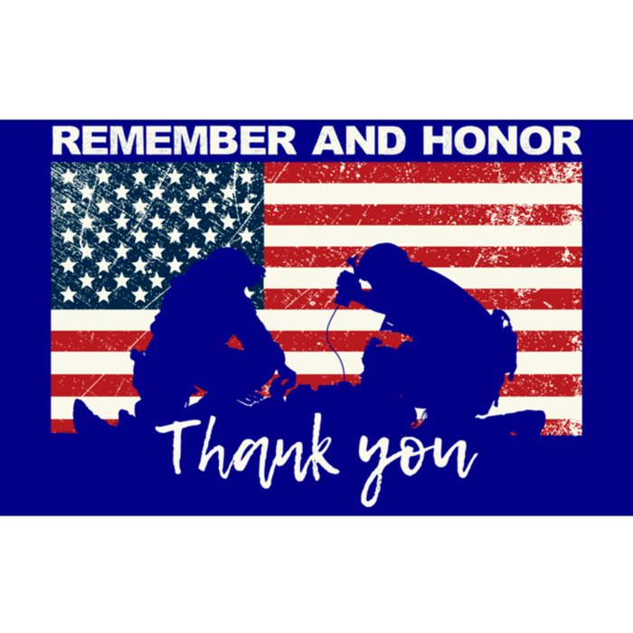 Remember And Honor Thank You First Responders Patriotic Tribute Gift Bumper Sticker