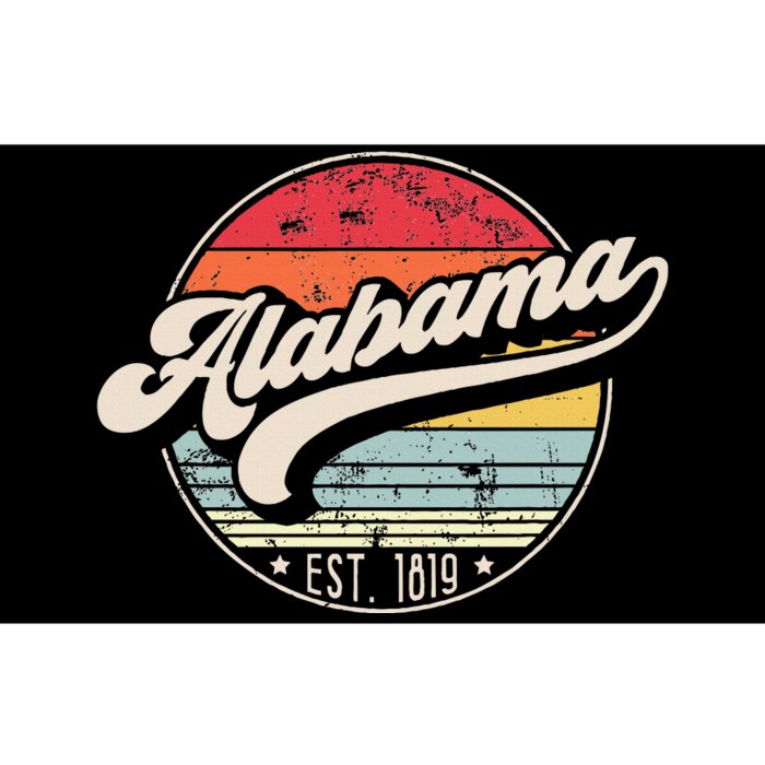 Retro Alabama Home State Al Cool 70s Style Sunset Bumper Sticker